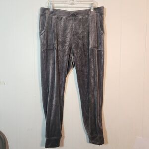 House of Harlow 1960 Gray Velour Track Pants Size XL Flaws